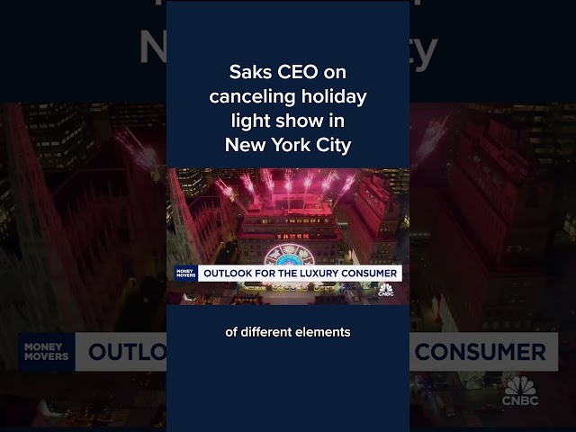 ⁣Saks CEO on canceling holiday light show in New York City