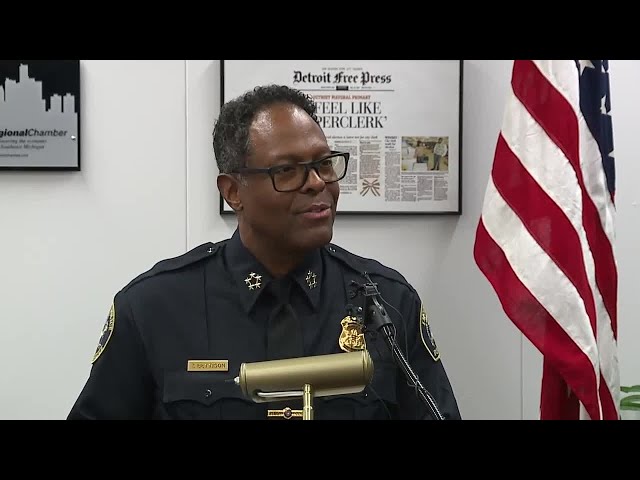 ⁣Interim Detroit Police Chief Todd Bettison holds introductory press conference