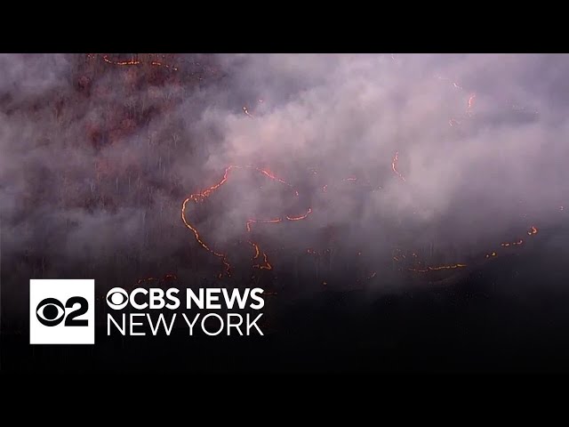 ⁣Race on to contain Jennings Creek wildfire along New York, New Jersey border