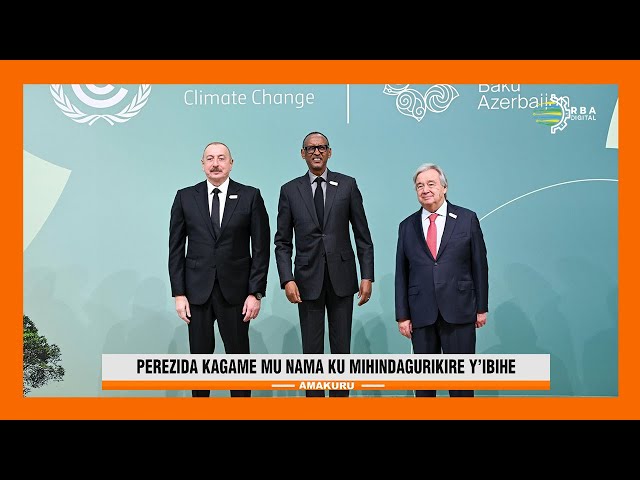 ⁣Perezida Kagame yitabiriye inama ya COP29 iri kubera i Baku muri Azerbaijan