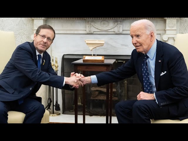 ⁣Herzog denounces Iran's "evil empire" during Biden meeting