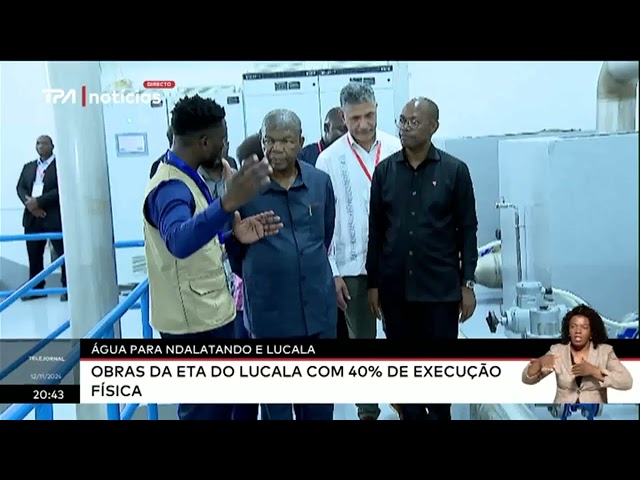 ⁣Água para Ndalatando e Lucala - Obras da ETA do Lucala com 40% de execução fisica