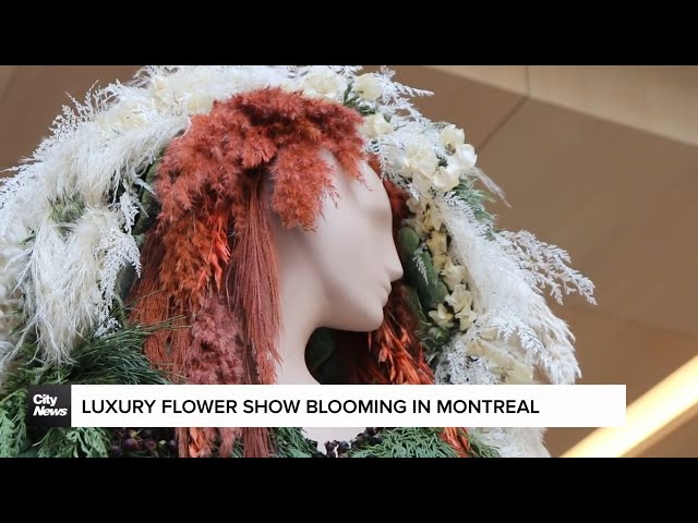 ⁣Luxury flower show blooming in downtown Montreal