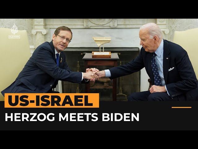 ⁣Israel’s Herzog says he hopes to see ‘results’ after Biden meeting | AJ #shorts