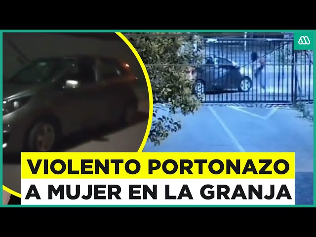 ⁣Violento portonazo a madre que esperaba a su hijo