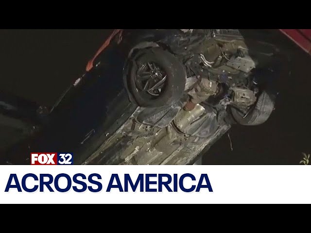 ⁣Across America: Car crashes into second story of house