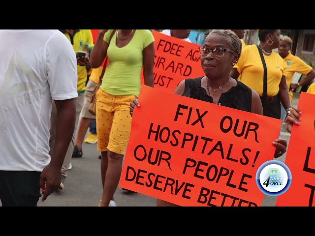 ⁣UWP HOLD ORANGE CAMPAIGN PROTEST IN ANSE LA RAYE, DECRIES COST OF LIVING