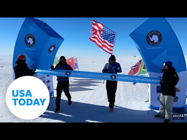 ⁣American runners set 100-mile running record in freezing Antarctica