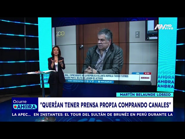 ⁣Martín Belaunde Lossio refiere que coordinó con Nadine Heredia en adquirir canales de TV