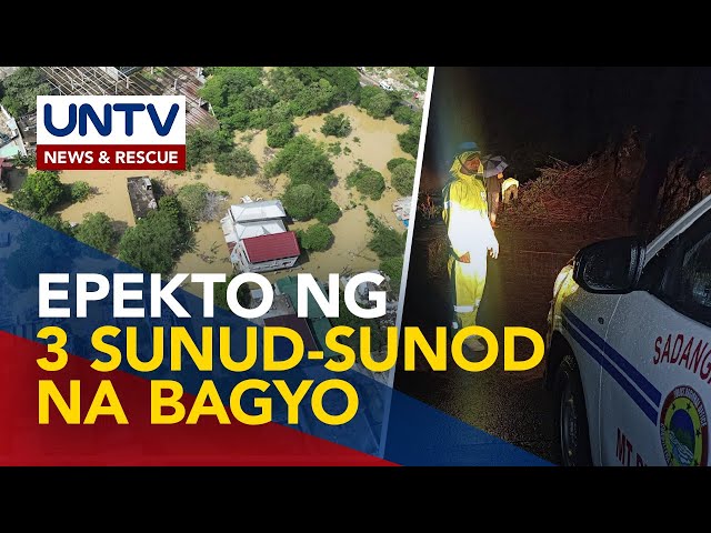 ⁣4 casualties, higit 575K indibidwal apektado ng pananalasa ng 3 bagyo—NDRRMC