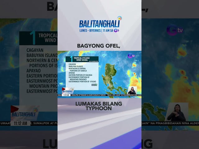 ⁣Bagyong Ofel, lumakas bilang typhoon habang lumalapit sa Luzon #shorts | Balitanghali