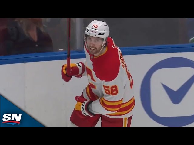 ⁣Justin Kirkland Buries Rebound To Give Flames Lead Over Canucks