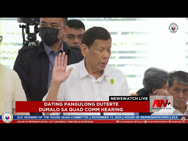 ⁣Quad Comm muling nagsagawa ng pagdinig tungkol sa Duterte drug war