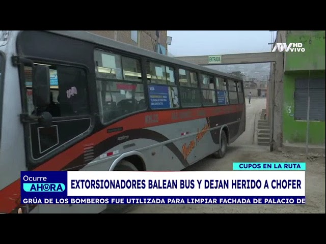 ⁣SJM: Extorsionadores balean bus de transporte público y dejan herido al chofer