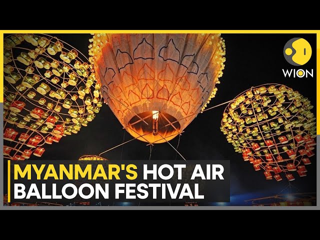 ⁣Myanmar's Hot Air Balloon Festival: Thousands Attend Tazaungdaing Festival | World News | WION