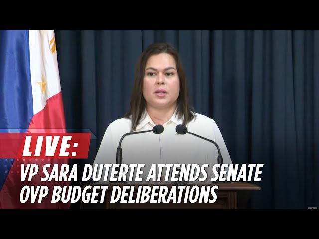 ⁣LIVE: VP Sara Duterte attends Senate OVP budget deliberations | November 13