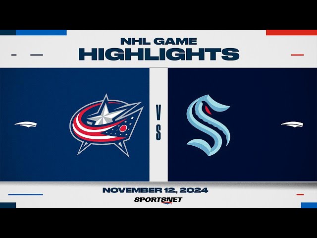 ⁣NHL Highlights | Blue Jackets vs. Kraken - November 12, 2024