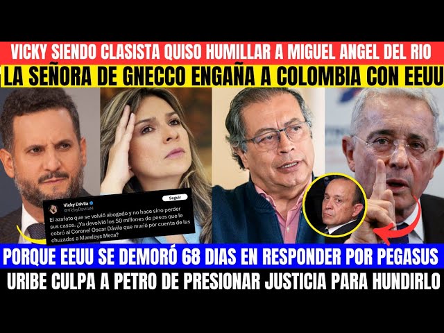 ⁣VICKY QUISO HUMILL4R AL ABOGADO DEL RÍO SIENDO CLASIST4.URIBE CULPA A PETRO POR INMINENTE CONDENA