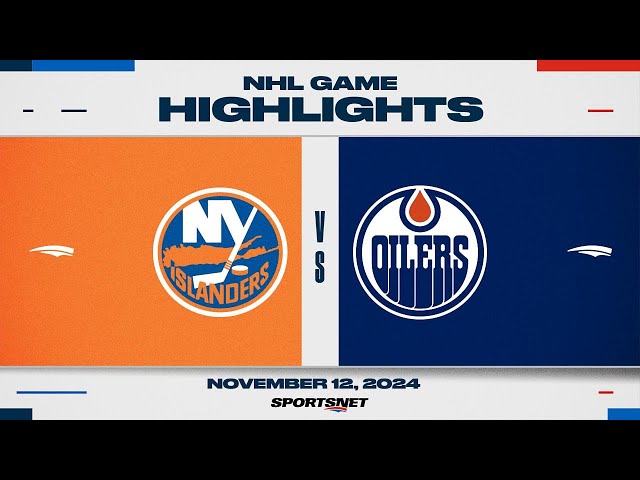 ⁣NHL Highlights | Islanders vs. Oilers - November 12, 2024