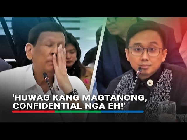 ⁣Duterte won't answer question on confidential funds, because it's 'confidential'