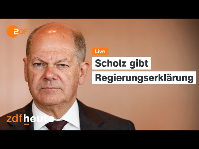 ⁣Live: Regierungserklärung von Kanzler Scholz im Bundestag | heute im Parlament