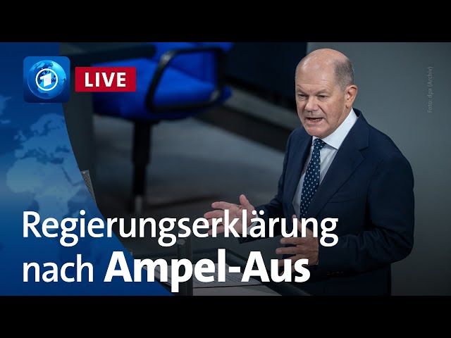 ⁣Nach Ampel-Aus: Bundeskanzler Scholz gibt Regierungserklärung ab