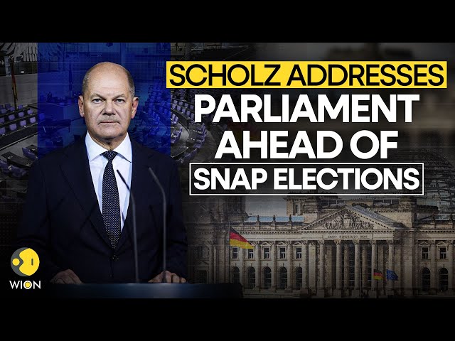 ⁣German Chancellor Olaf Scholz Addresses Parliament After Coalition Collapse, Whats Next? | WION LIVE