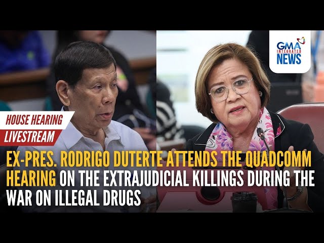 ⁣LIVE: Ex-President Rodrigo Duterte attends the QuadComm hearing on EJKs | GMA Integrated News