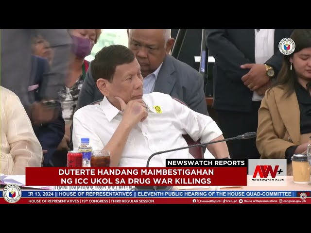 ⁣Duterte handang imbestigahan ng ICC ukol sa drug war killings | NewsWatch Reports