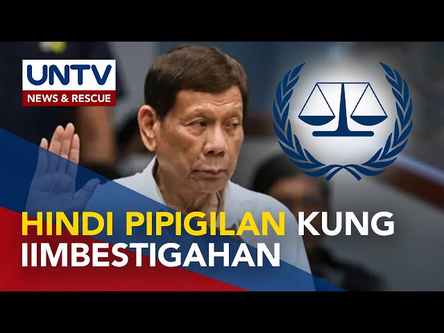 ⁣Kagustuhan ni ex-Pres. Duterte na maimbestigahan ng ICC, hindi pipigilan ng PH gov’t – ES Bersamin