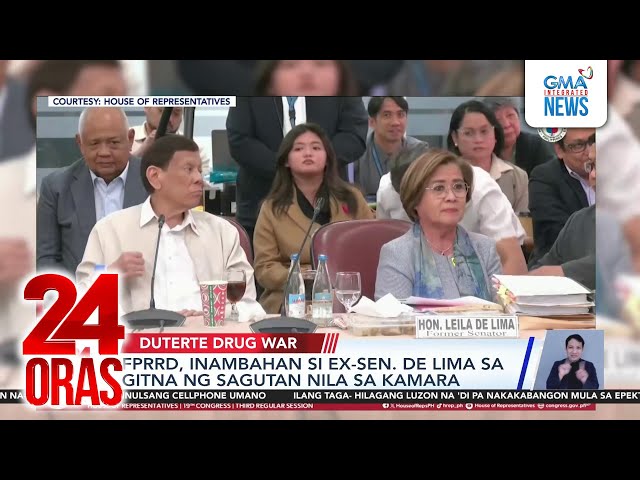 ⁣FPRRD, inambahan si ex-Sen. De Lima sa gitna ng sagutan nila sa Kamara | 24 Oras