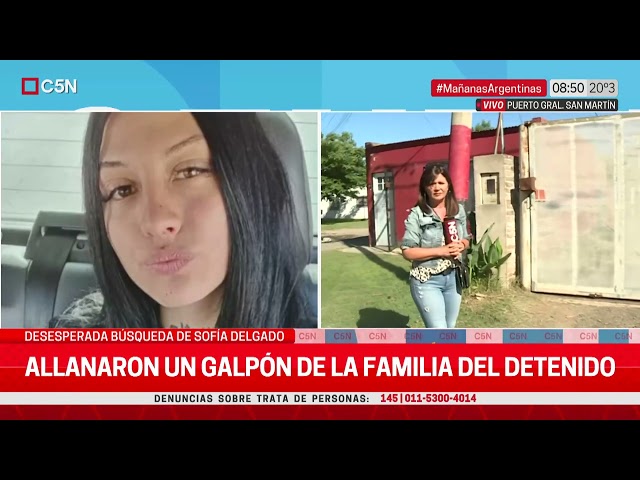 ⁣BÚSQUEDA de SOFÍA DELGADO: ALLANARON un GALPÓN de la FAMILIA del DETENIDO