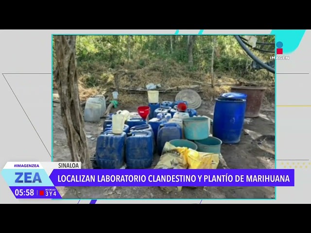 ⁣Localizan laboratorio clandestino en Cosalá, Sinaloa