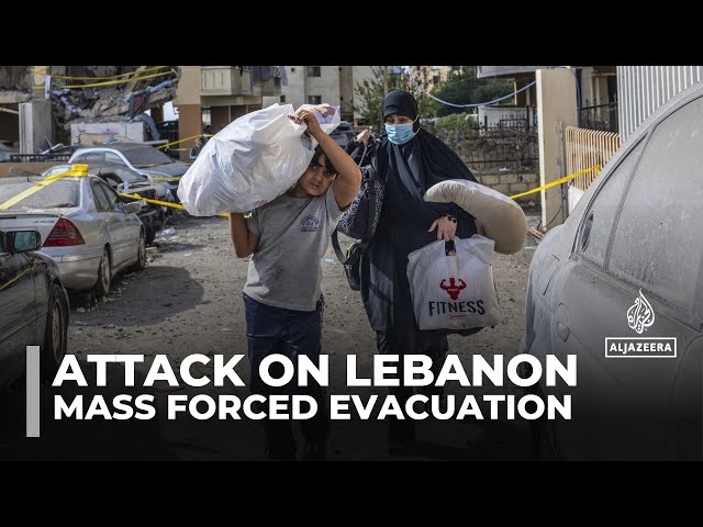 ⁣Israeli strikes force mass evacuation in Beirut’s southern suburbs