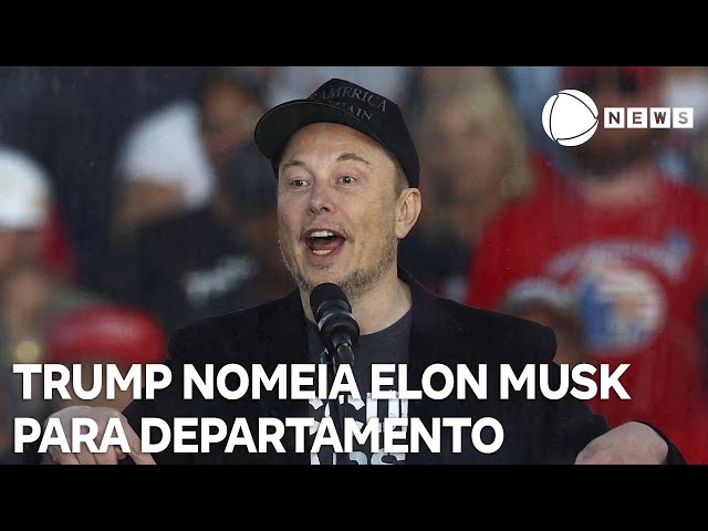 ⁣Trump nomeia Elon Musk para departamento no governo