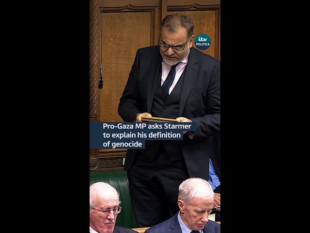 ⁣Pro-Gaza MP asks Keir Starmer to explain his definition of genocide | ITV News