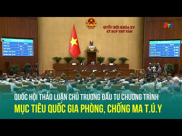 ⁣Quốc hội thảo luận chủ trương đầu tư chương trình mục tiêu quốc gia phòng, chống ma t.ú/y