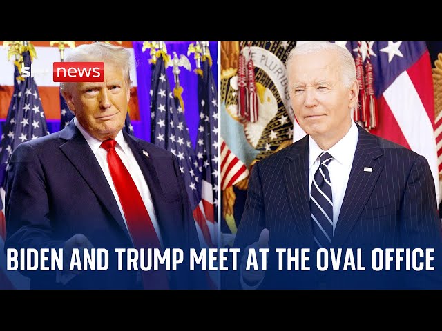 ⁣Watch live: US President Joe Biden and President-elect Donald Trump meet at the Oval Office