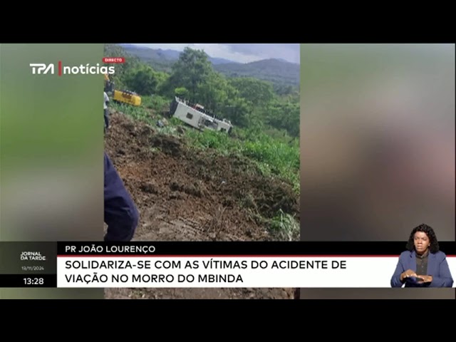 ⁣PR João Lourenço: Solidariza-se com as vítimas do acidente de viação no Morro do Mbinda