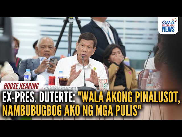 ⁣"Wala akong pinalusot, nambubugbog ako ng mga pulis" - Ex-Pres. Duterte | GMA Integrated N