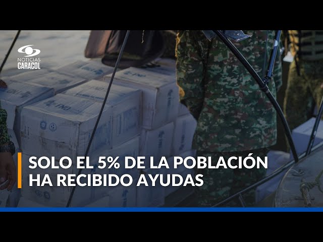 ⁣Llegan ayudas humanitarias a Chocó, pero hay zonas donde no ha sido posible entregar alimentos