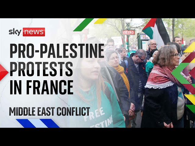 ⁣Watch live: Pro-Palestine protests in France ahead of Israel v France football match tomorrow