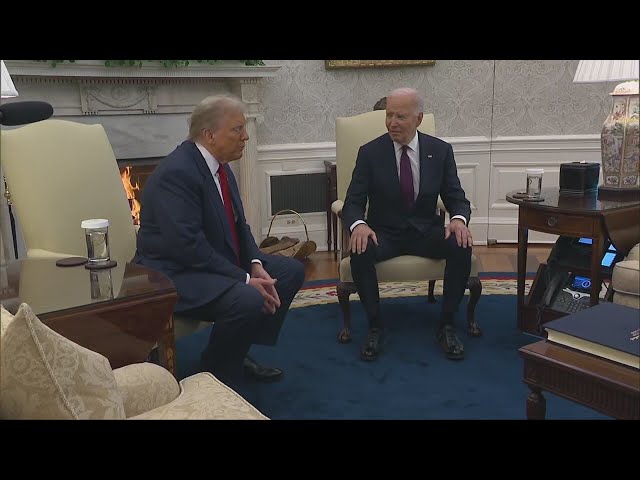 ⁣Donald Trump, Joe Biden meet at White House