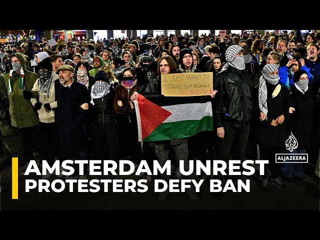 ⁣Amsterdam violence aftermath: Pro-Palestinian protesters defy demonstration ban