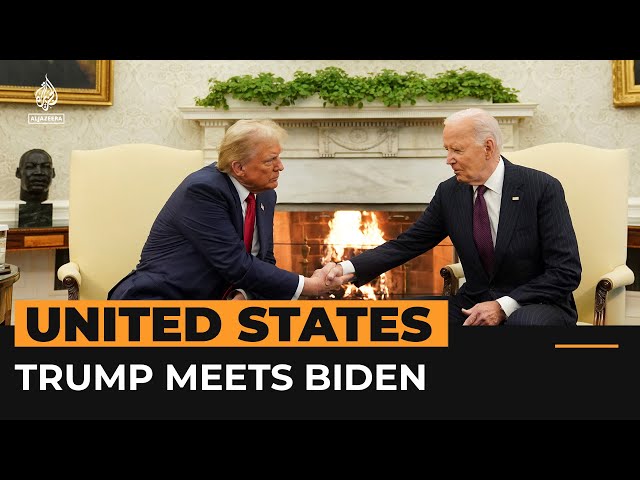 ⁣Trump meets Biden at the White House | AJ #shorts