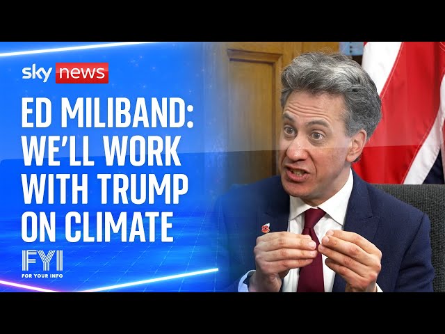 ⁣Ed Miliband: We'll work with Trump on climate