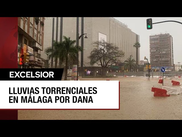 ⁣Otra vez lluvias en España: Nueva DANA inunda calles de Málaga