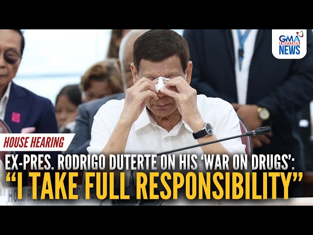 ⁣Ex-Pres. Rodrigo Duterte on his 'war on drugs' - "I take full responsibility" | 