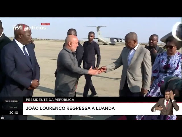 ⁣Presidente da República João Lourenço regressa a Luanda