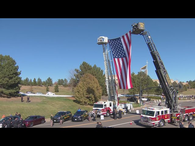 ⁣Fallen Golden Police Officer Evan Dunn honored with procession